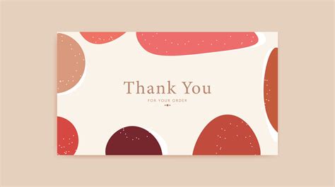 thank you card template, customer business card, aesthetic greeting ...