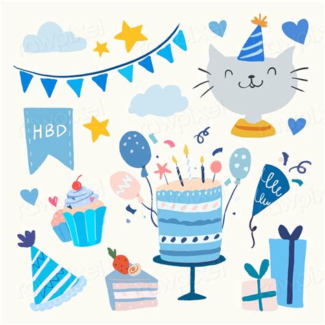 Celebration party sticker vector set | Premium Vector - rawpixel