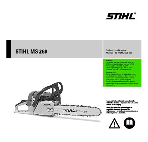 STIHL MS 260 Chainsaw Owners Manual