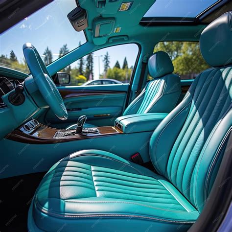 Premium AI Image | Green car interior