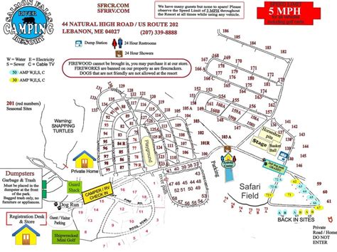 Salmon Falls River Camping Resort Site Map