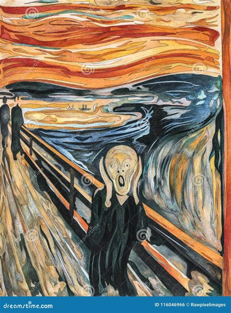 The Scream 1893 by Edvard Munch Editorial Photo - Illustration of ...