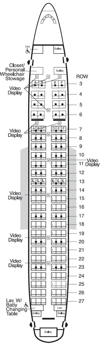 american airlines boeing 737-800 seating map aircraft chart | American ...