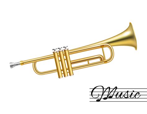 Trumpet isolated on white 453629 Vector Art at Vecteezy