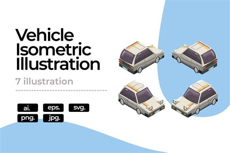 Isometric Car Illustration Graphic by taufiqanwar · Creative Fabrica