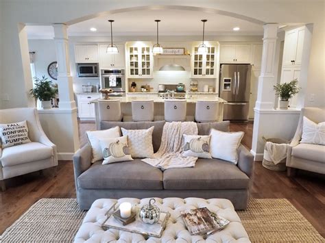 Open concept floorplan, open floorplan, living room, family room, white ...