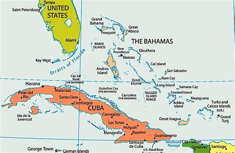 Mapa de las Bahamas - datos interesantes e información sobre el país