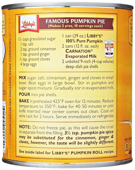 libby's canned pumpkin pie recipe