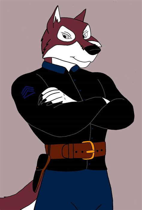 Taku - Sergeant of the police and strongest wolf by Rollriver on DeviantArt