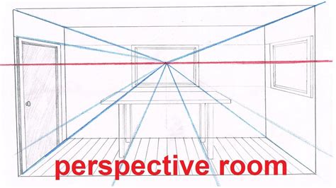 Linear Perspective Drawing Lesson 5/6 - Drawing a Room In Perspective ...