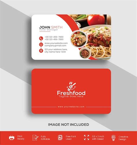 Fast Food Business Card - Free Download on Freepik