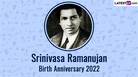 Srinivasa Ramanujan Birth Anniversary 2022 Images and HD Wallpapers for ...