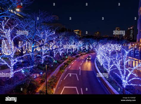 Christmas lights, Tokyo Midtown, Japan Stock Photo - Alamy