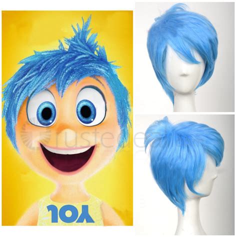 Disney Movie Inside Out Joy Blue Cosplay Wig