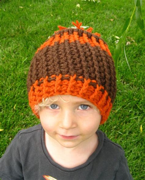 Halloween Brown and Orange Hat / Halloween Hat / Warm by Mishulka, $12. ...