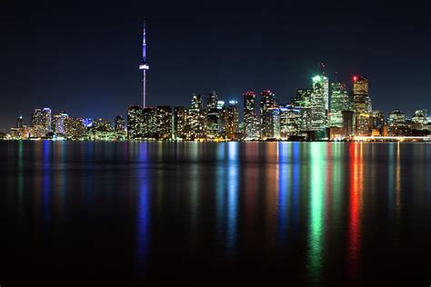 Toronto Skyline At Night Photograph by Tyler Hayward