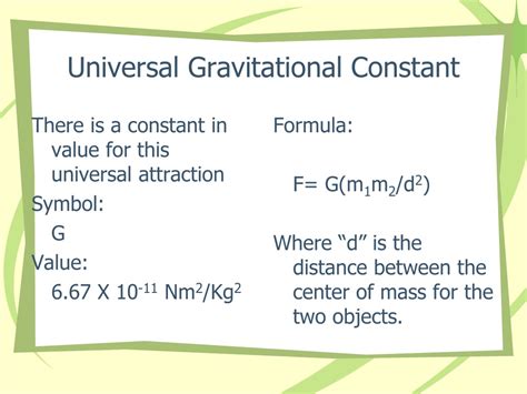 PPT - The Law of Universal Gravitation PowerPoint Presentation, free ...