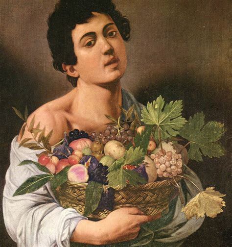 The boy with a basket of fruit by Caravaggio