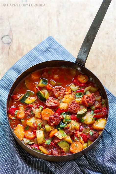 Best Ever Paleo Chorizo & Vegetable Stew – Happy Body Formula