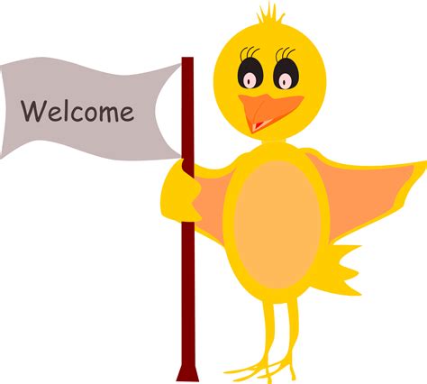 Cartoon Bird With Welcome Sign by @GDJ, Cartoon Bird With Welcome Sign ...