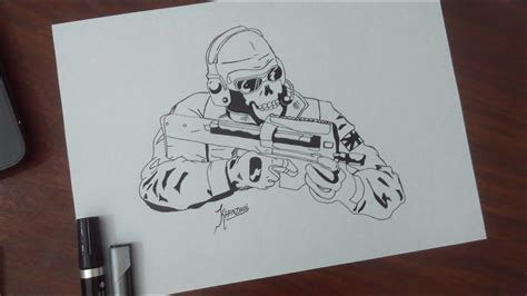 Cod Ghost Drawings