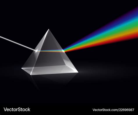 Light Rays In Prism Ray Rainbow Spectrum Vector Image | My XXX Hot Girl