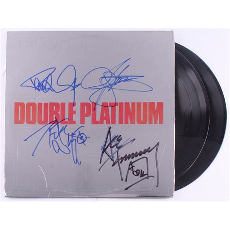 KISS "Double Platinum" Vinyl Record LP Album Cover Band-Signed by (4 ...