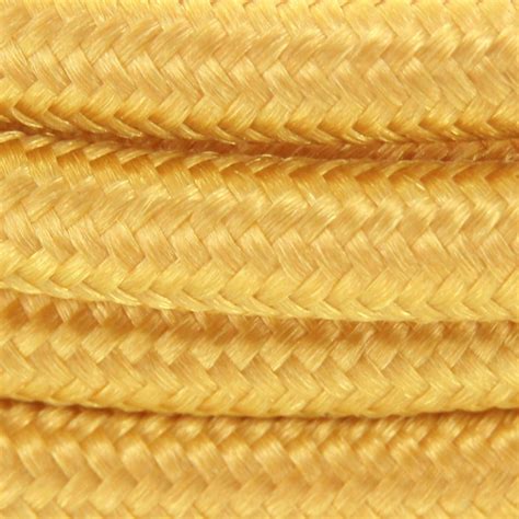 Silk fabric cable - 3 m - Gold