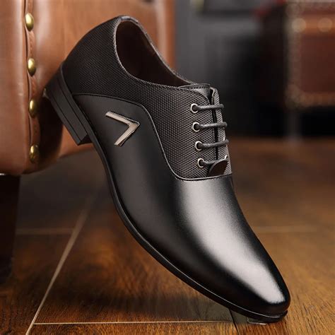 OSCO Men Dress Shoes Men Formal Shoes Leather Luxury Fashion Wedding ...