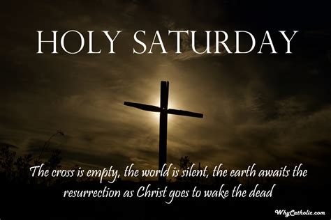 Holy saturday | Why Catholic