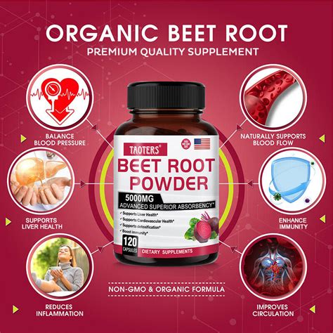 Beet Root Extract Supplement 5000mg Beetroot Complex Capsules Highest ...