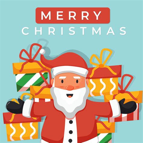 Christmas illustration with santa claus and gifts 7163994 Vector Art at ...