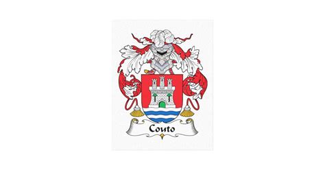 Couto Family Crest Canvas Print | Zazzle