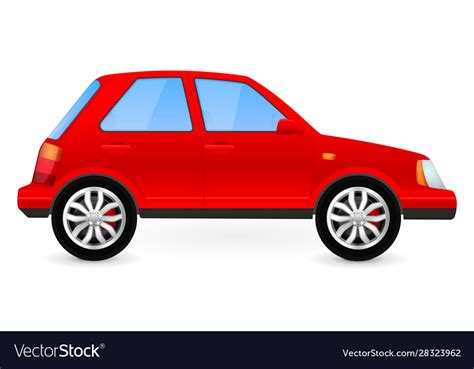 Red car side view Royalty Free Vector Image - VectorStock