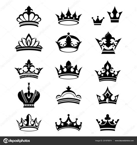 Crowns Vector silhouettes Stock Vector Image by ©azzzya #201876974