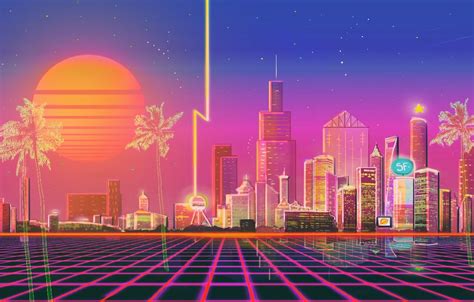 Retro City Neon Wallpapers - Wallpaper Cave