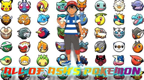 All of Ash's Pokemon - YouTube