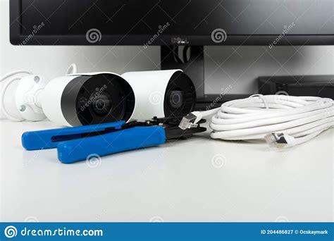 Security camera setup stock image. Image of digital - 204486827