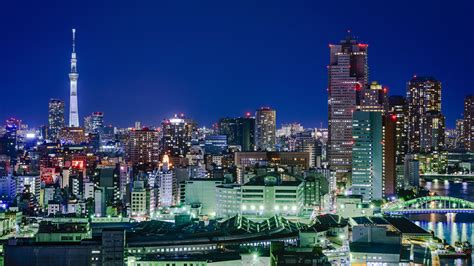 Tapety : 3600x2025 pikseli, miasta, Japonia, Megapolis, noc, drapacz ...