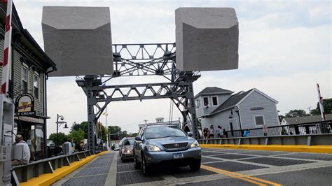 Massive concrete counterweights on the The Mystic River Bascule Bridge ...