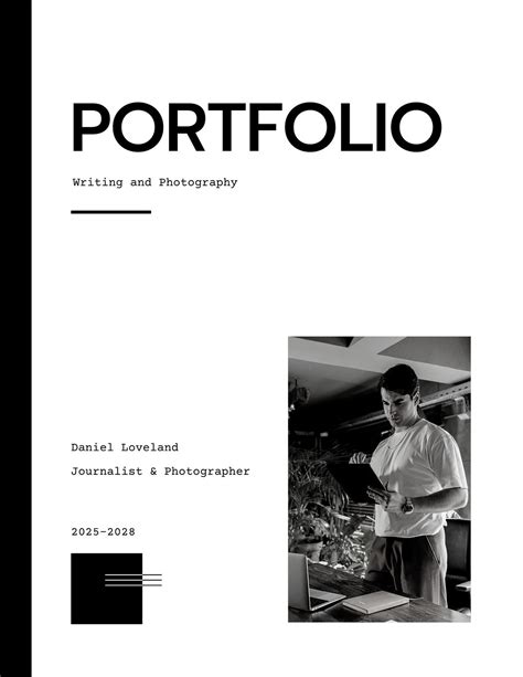 Career Portfolio Cover Page Template