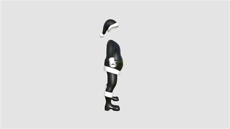 Santa Claus Costume 06 - Black Cartoon 3D Model by gsommer