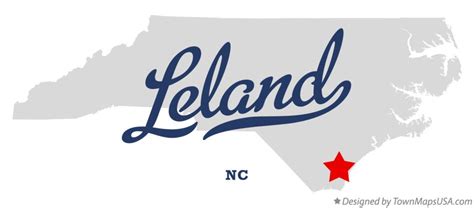 Map of Leland, NC, North Carolina