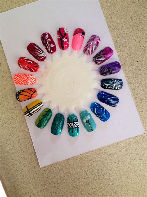 Nail wheel. Nail designs. | Nail designs, Nails, Wheel art