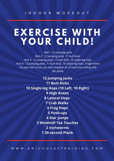 Indoor Workout For Your Kids — Karen Nicholas Training