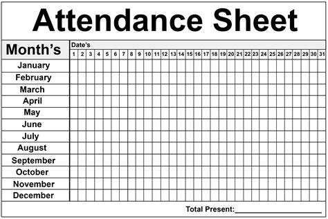 Free Employee Attendance 2020 Templates | Calendar Template Printable