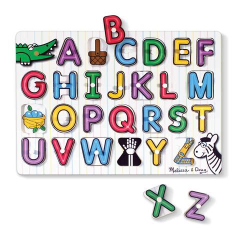 See-Inside Spanish Alphabet 27pc Peg Puzzle By Melissa Doug (discon ...