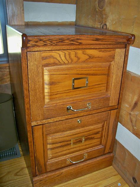 Lot - Oak Two Drawer Filing Cabinet