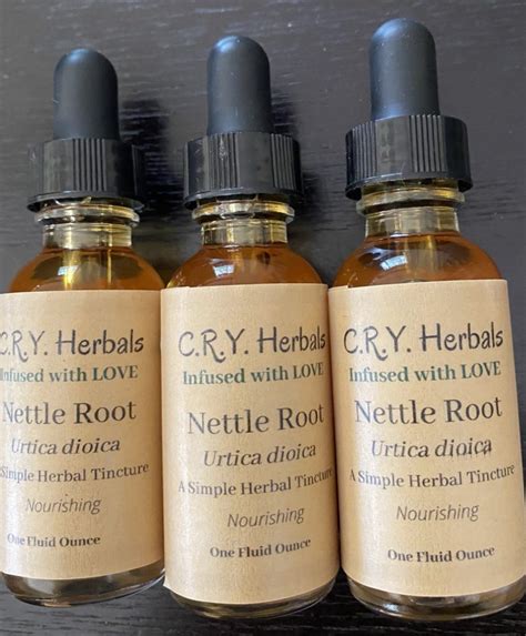 Handcrafted 1 oz Nettle Root Tincture - C.R.Y. Herbals