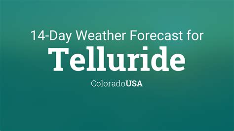 Telluride, Colorado, USA 14 day weather forecast